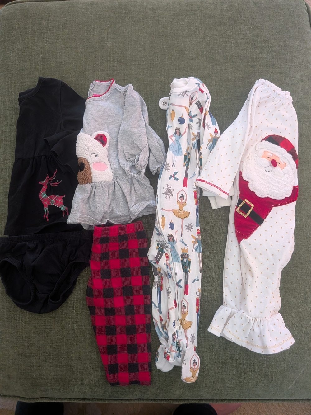 Baby Girl Size 9 Months Bundle Christmas Holiday Themed Outfits Christmas